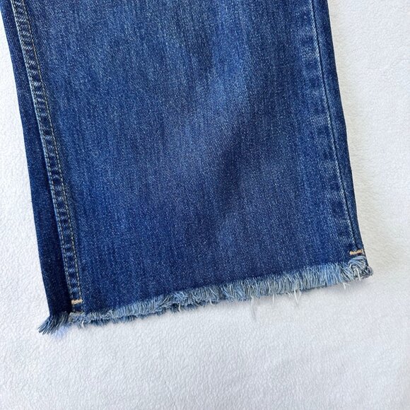 Levis Womens 577 Lower Rise Loose Fit Crop Vtg Y2K Size 10 Mis M Blue USA Made - Picture 4 of 13